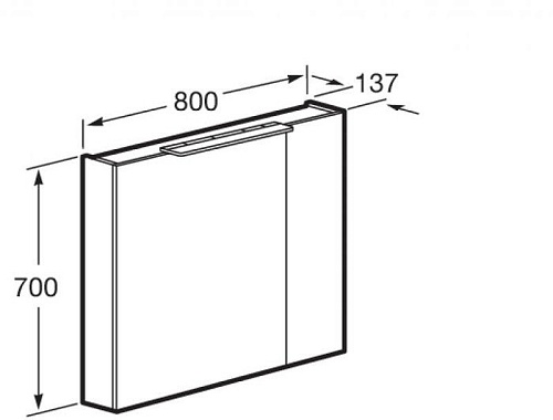 Roca Шкаф с зеркалом Oleta 80 A857647515