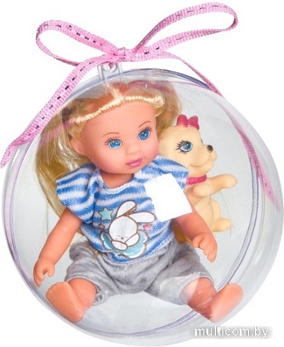 Пупс Bondibon OLY с собачкой в прозрачном шаре BB3883