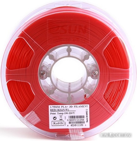 eSUN PLA+ 1.75 мм 1000 г (красный)