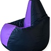 Кресло-мешок Mio Tesoro Груша Kombo XXL GF-130x85-CHL (черный/лаванда)