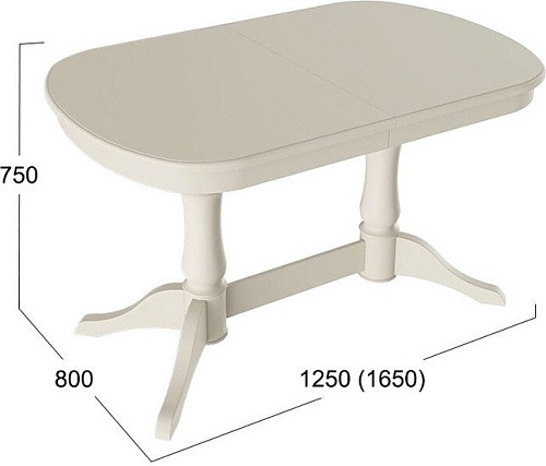 Кухонный стол Трия Валенсия 1.8 (слоновая кость)