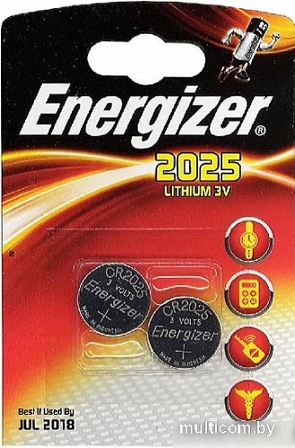 Батарейки Energizer CR2025 2 шт.