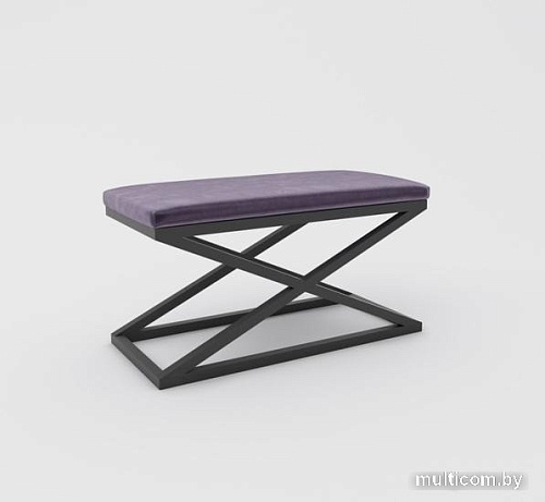 Банкетка Hype Mebel Трингл (черный/фиолетовый)