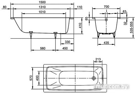 Ванна Kaldewei Cayono 150x70 274700010001