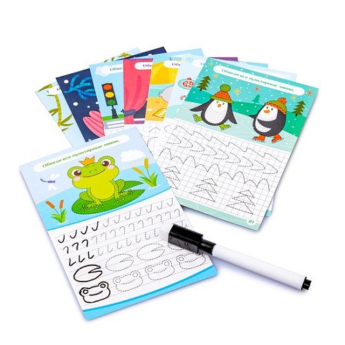 Детская настольная игра Десятое королевство Пиши-Стирай Первые прописи 04185