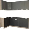Готовая кухня Интерлиния Мила 12x22 без столешницы (серебристый/антрацит)