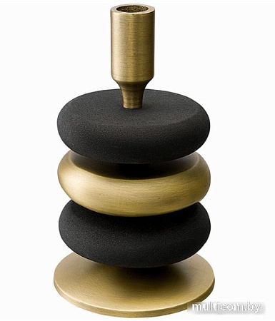Подсвечник Bergenson Bjorn Stone BB0000194 (черный/античная латунь)