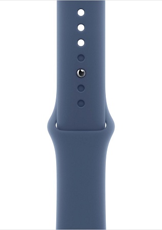 Умные часы Apple Watch Series 10 46 мм (алюминиевый корпус, серебристый/синий, спортивный силиконовый ремешок S/M)