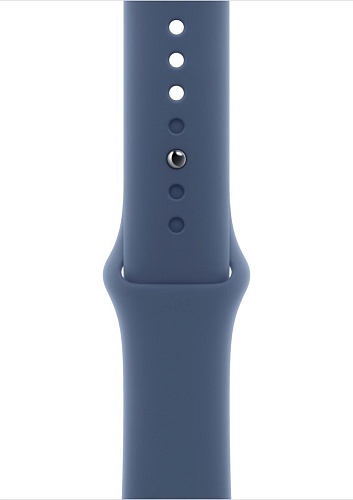 Умные часы Apple Watch Series 10 46 мм (алюминиевый корпус, серебристый/синий, спортивный силиконовый ремешок S/M)