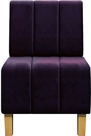 Интерьерное кресло Brioli Руди Полоса (велюр, B40 фиолетовый)