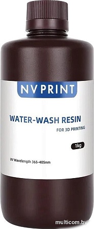 Фотополимер NV Print NV-3D-WATER-WASHABLE-RESIN-BLACK (1кг, черный)