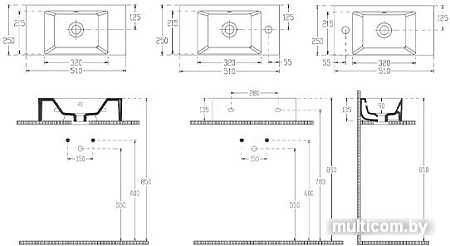 Умывальник Isvea Sistema Z 51 10SF50050 (белый)