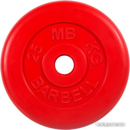 MB Barbell Стандарт 51 мм (1x25 кг, красный)