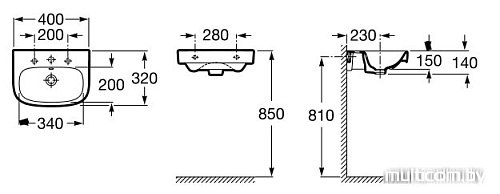Умывальник Roca Debba 40x32 (325998000)