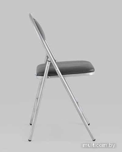 Стул Stool Group Hagen (экокожа серый/металлик)