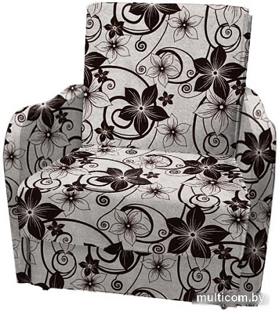 Кресло-кровать Асмана Виктория-1 (рогожка цветок крупный коричневый)