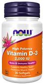 Витамин Now Foods Vitamin D-3 2000 IU (30 капсул)