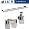 Набор аксессуаров для ванной Lauter 21TS3016 + 21TS3020 + 21TS3001 (Chrome, 3 предмета)