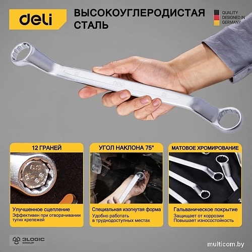 Набор ключей Deli DL150012A (12 предметов)