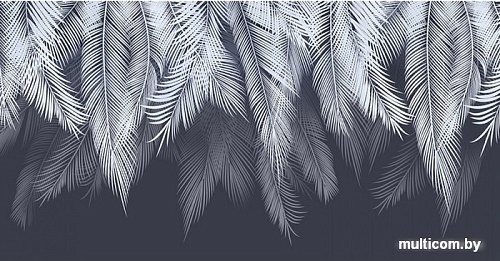 Фотообои Citydecor Пальмовые листья с оттенком (голубой-синий) 500x270