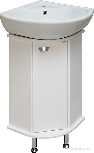 Runo Тумба с умывальником Runo Браво 40 угловая + Элегия 45 (напольная)