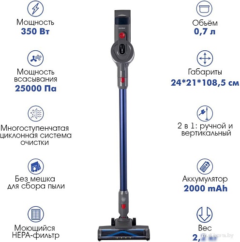 Пылесос Endever SkyClean VC-304 (темно-синий/серый)