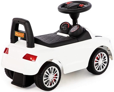 Каталка Полесье SuperCar №6 со звуковым сигналом 84552 (белый)