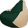 Кресло-мешок Flagman Груша Макси Г2.1-62 (бежевый/зеленый темный)