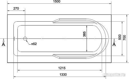 Ванна Cersanit Santana 150x70