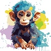 Рыжий кот Малыши-животные Красочная обезьянка Х-0634