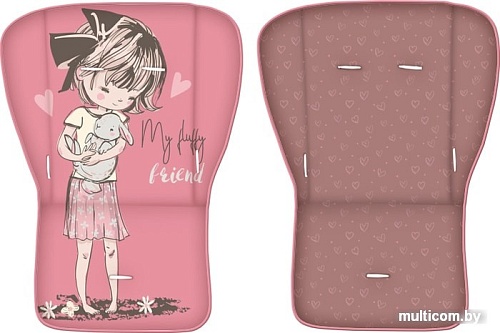 Коляска прогулочная «книга» Lorelli Foxy + Footcover 2018 Beige&Pink Girl