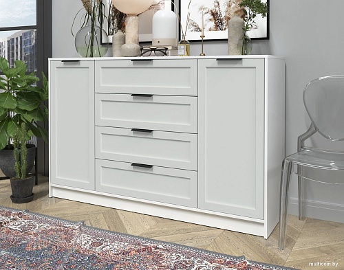 Тумба Интерлиния Концепт Тренд КТ-Т160 (белый платинум/грей)