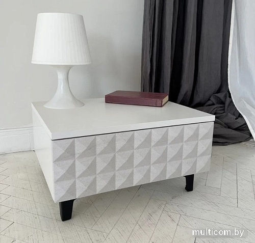 Консольный стол Shtabe Simple 7001 эко (травертин/белый/черный)