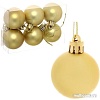 Елочная игрушка Серпантин Матовый шар 4 см 6 шт (золотистый) 183-838
