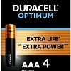 Батарейка DURACELL Optimum LR03/MX2400 4BP 4шт