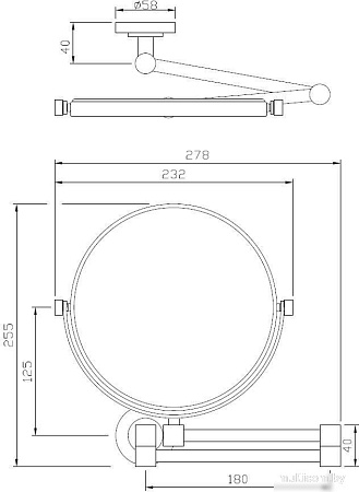 Зеркало Jaquar Косметическое ACN-CHR-1193N