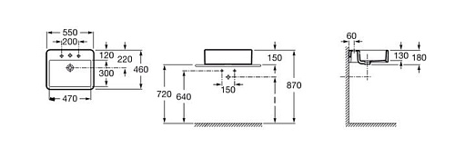 Умывальник Roca Element 55x46 (327576000)