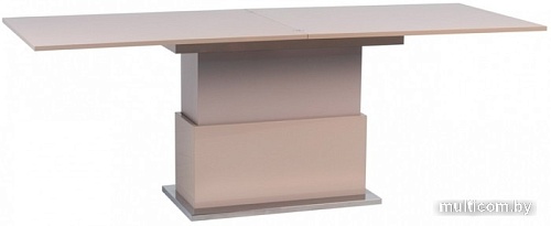 Стол-трансформер Levmar Slide G41 (капучино глянец/опоры сатинированная сталь)