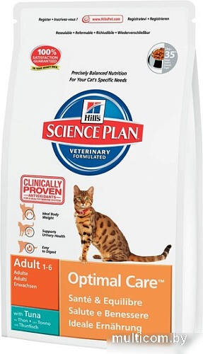 Корм для кошек Hill's Feline Adult Optimal Care с Тунцом 10 кг
