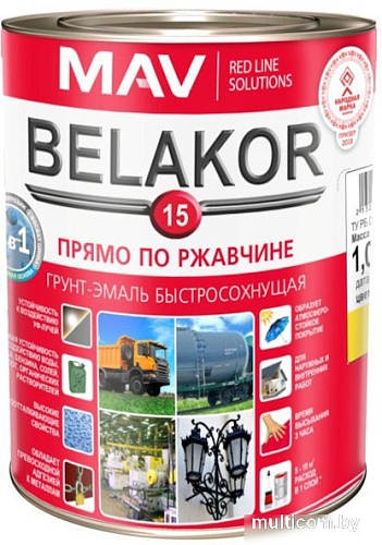 MAV Belakor-15 Ral 1023 1 л (матовый желтый)