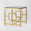 Журнальный столик Stool Group Бруклин 55x55 EET-013 (стекло smoke/сталь золото)