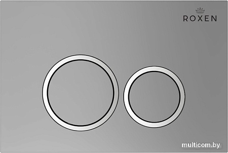 Унитаз подвесной Roxen Porto One Rimless 6 в 1 StounFix Slim 531880 (кнопка: матовая)