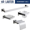 Набор аксессуаров для ванной Lauter 21SH71061 + 21SH71051 + 21SH71101 + 21SH71011 (Chrome, 4 предмета)