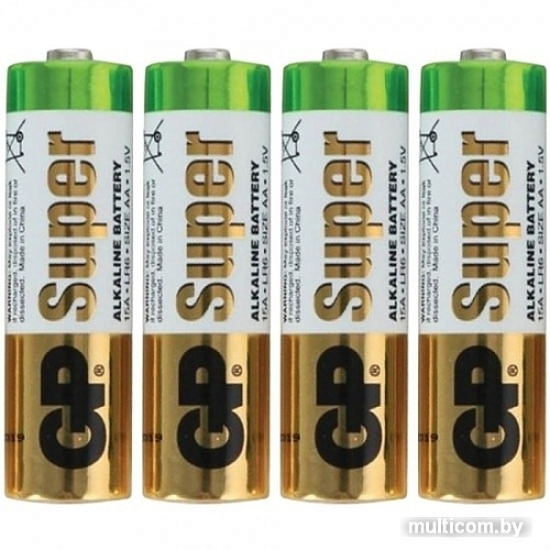 Батарейки GP Super Alkaline AA 4 шт. [GP15ARS-2SB4]