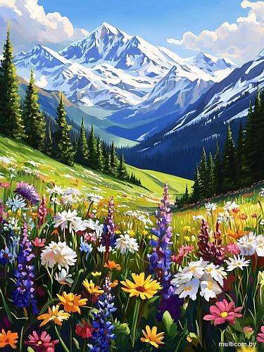 Алмазная мозаика Феникс+ Альпийские луга 71368