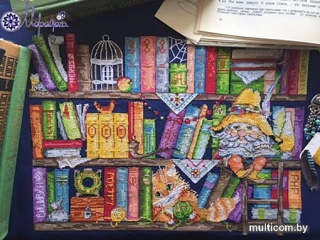 Набор для вышивания Merejka Книжная полка K-34