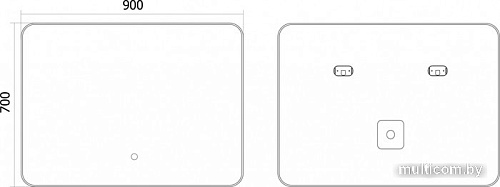 Axus Зеркало Tobo Eco 90x70 Стандарт