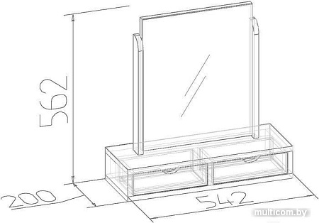 Глазов Sherlock 55 (дуб сонома)