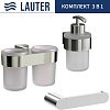 Набор аксессуаров для ванной Lauter 21TS3016 + 21TS3020 + 21TS3012 (Chrome, 3 предмета)