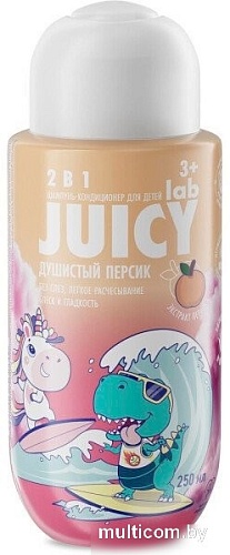 Шампунь-кондиционер детский SPLAT Juicy Lab 2 в 1 персик (250 мл)